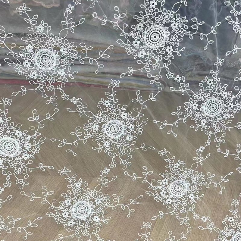 Sunflower Milk Silk Dress Polyester Sequin Fabric for Women's Wear Who 5